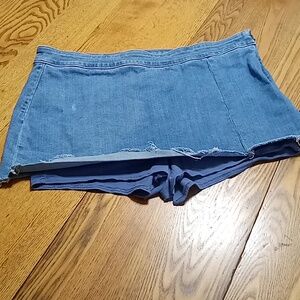 AMERICAN EAGLE Jeans Skirt Womens 16 BLUE High Rise Mini Preowned Denim Summer
